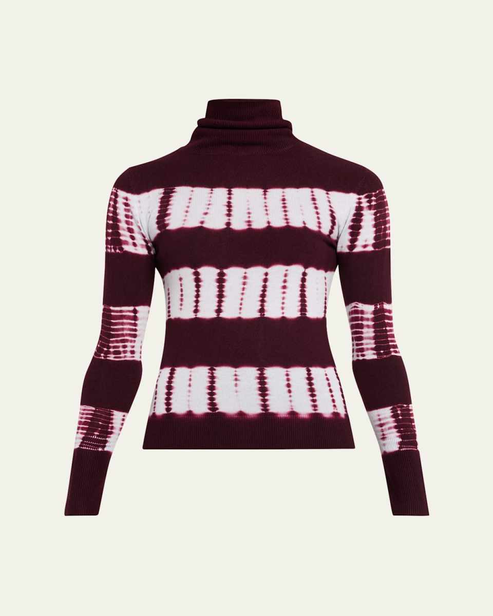 Reese Turtleneck Tie-Dyed Top